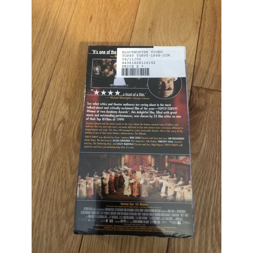 Topsy-Turvy VHS 2000 New Sealed a Film by Mike Leigh Academy Award Winner - Picture 2 of 6